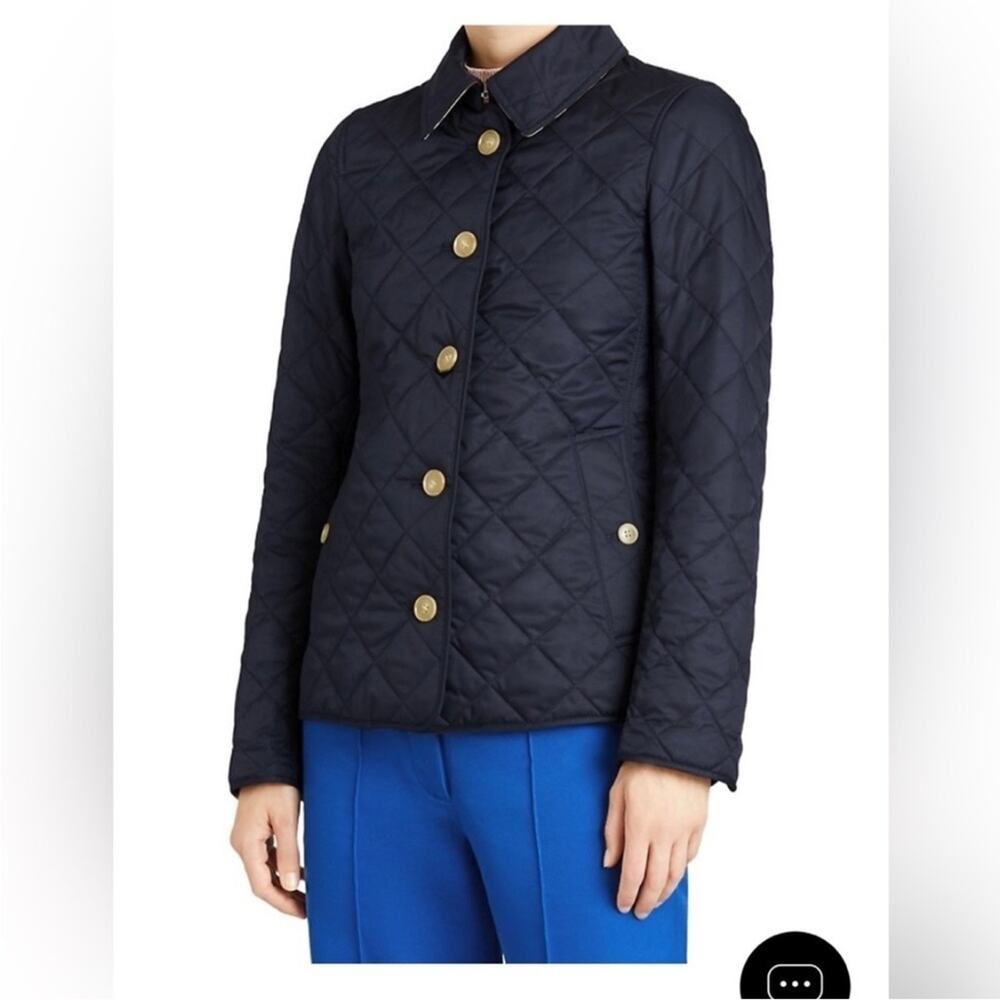 Burberry Frankby 18 Navy Quilted Jacket coat Size S
